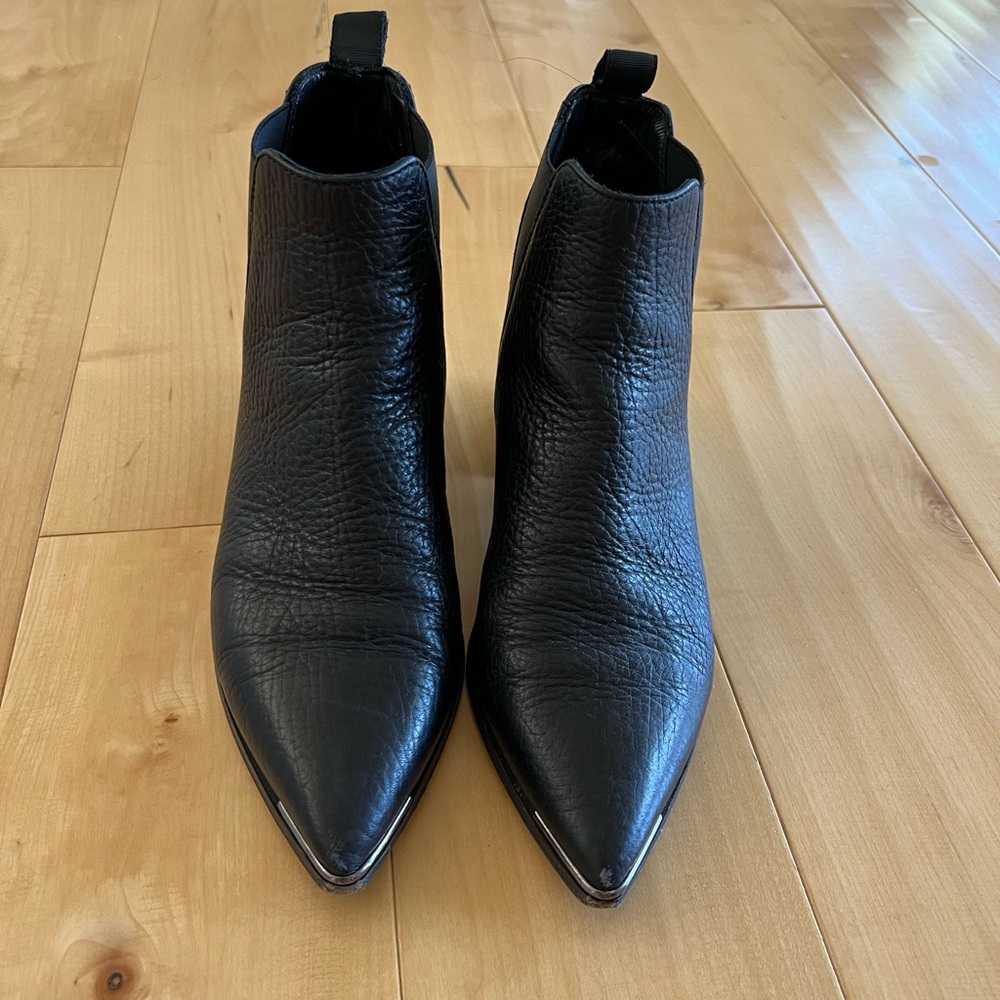 Acne Studios Jensen, black pebble leather. My shoe size is a 6.